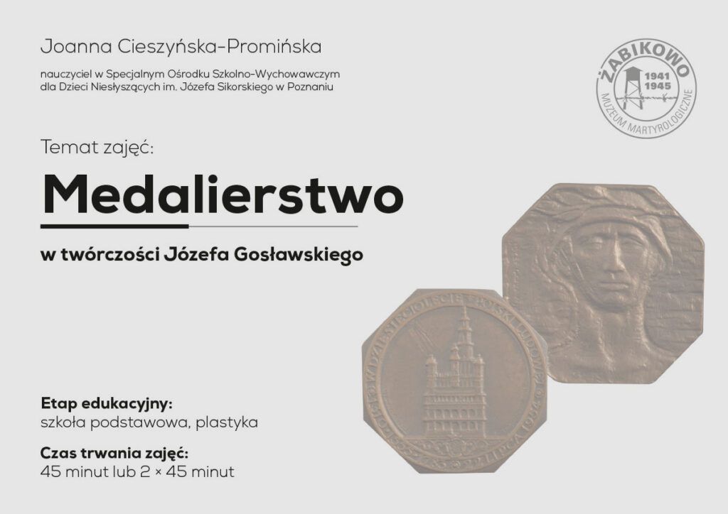 Scenariusz Medalierstwo w twórczości Józefa Gosławskiego