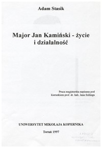 Major Jan Kamiński – życie i działalność